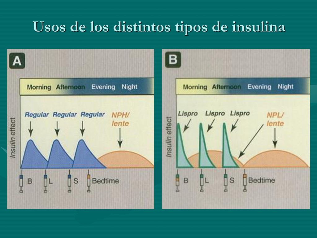 Usos de los distintos tipos de insulina
