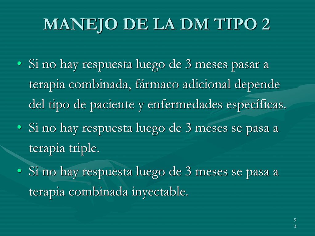MANEJO DE LA DM TIPO 2