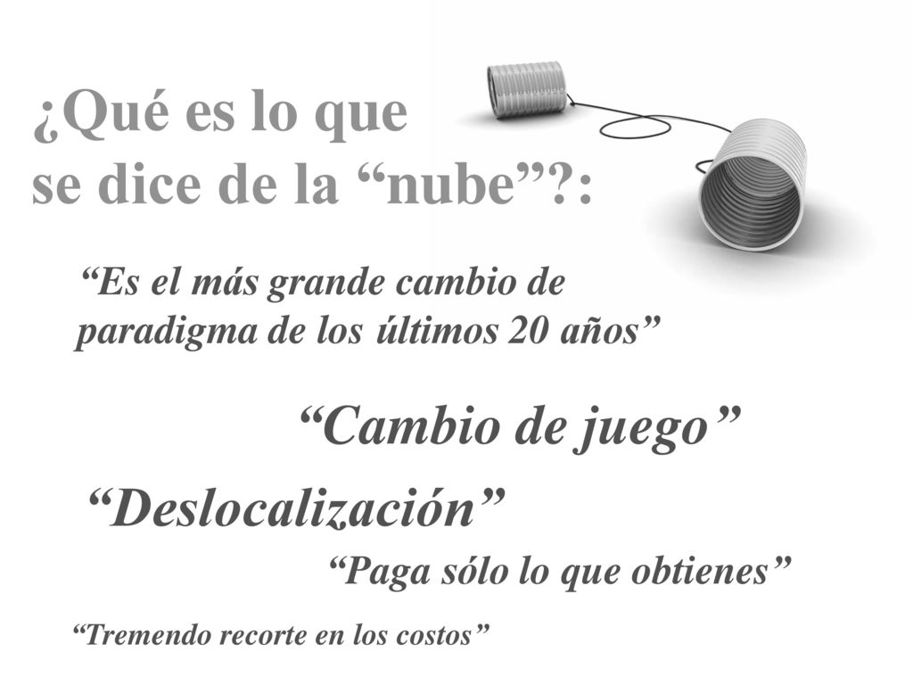 ¿Qué es lo que se dice de la nube : Cambio de juego