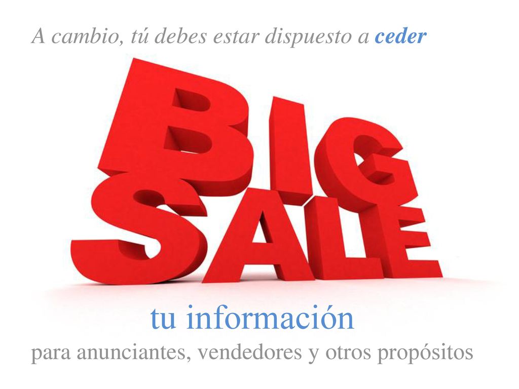 tu información para anunciantes, vendedores y otros propósitos