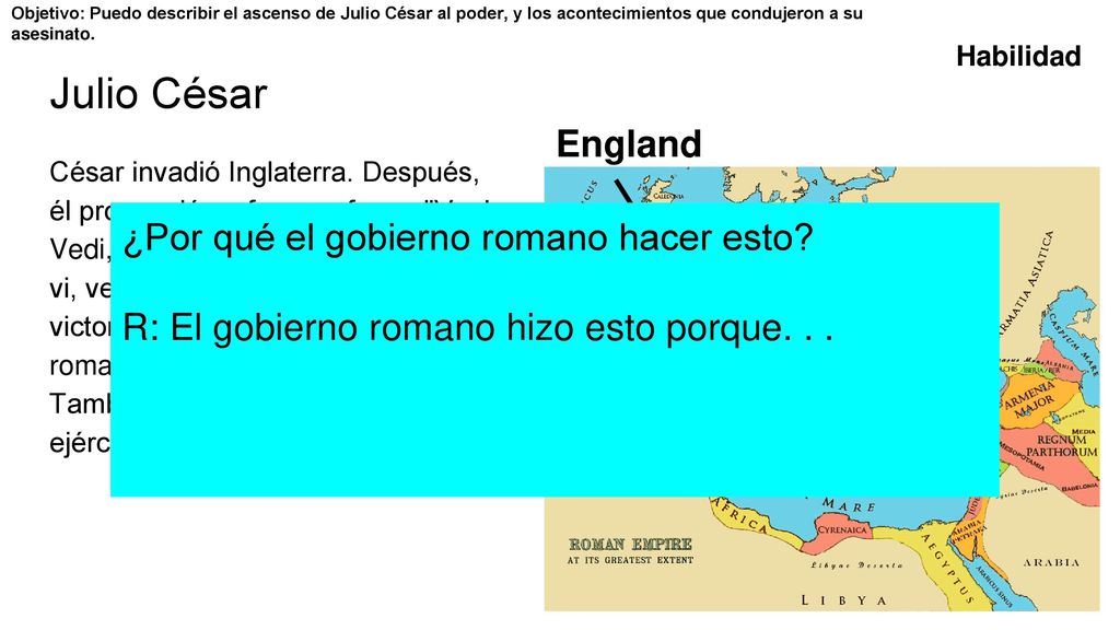 Julio César England ¿Por qué el gobierno romano hacer esto