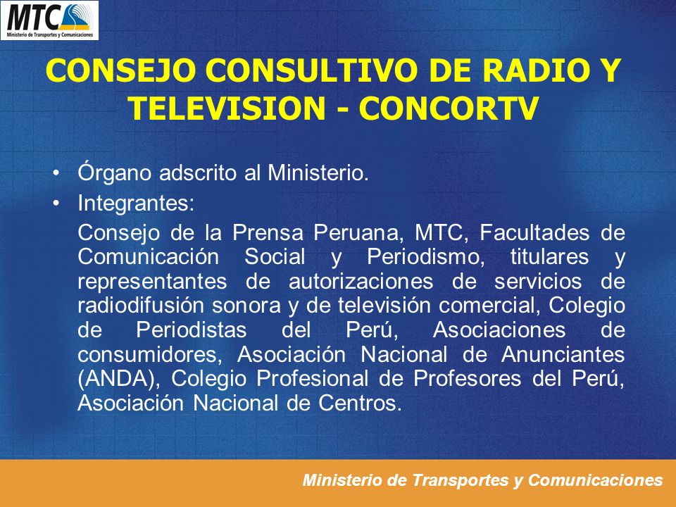 CONSEJO CONSULTIVO DE RADIO Y TELEVISION - CONCORTV