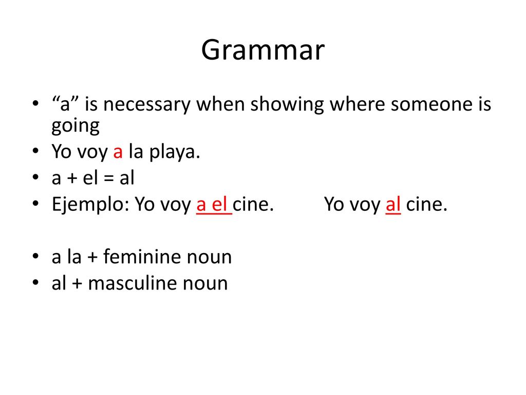 Grammar a is necessary when showing where someone is going