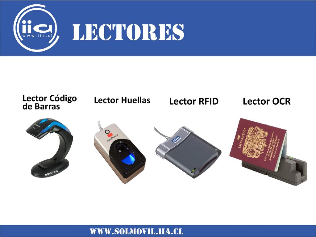 LECTORES Lector RFID Lector OCR Lector Huellas Lector Código de Barras