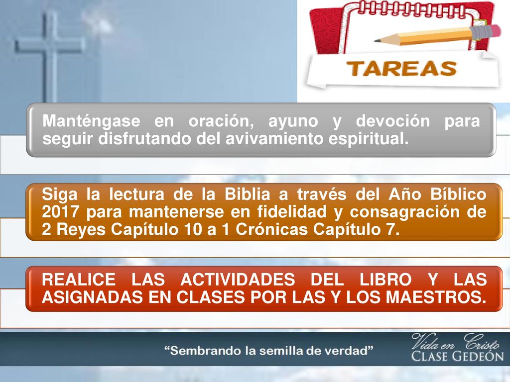 Manténgase en oración, ayuno y devoción para seguir disfrutando del avivamiento espiritual.