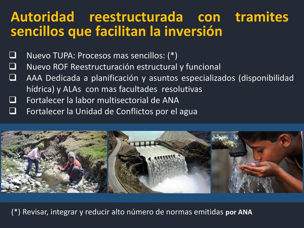 Autoridad reestructurada con tramites sencillos que facilitan la inversión