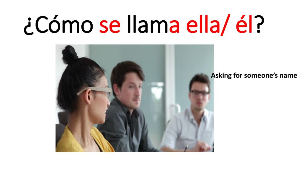 ¿Cómo se llama ella/ él Asking for someone’s name