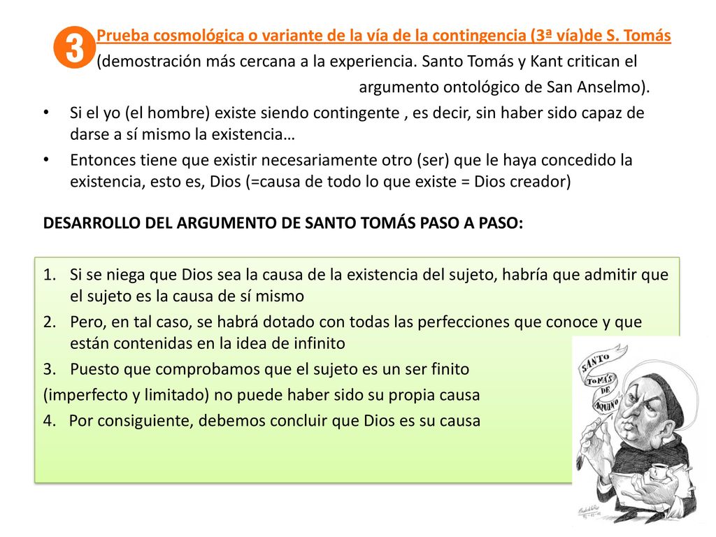 Prueba cosmológica o variante de la vía de la contingencia (3ª vía)de S. Tomás