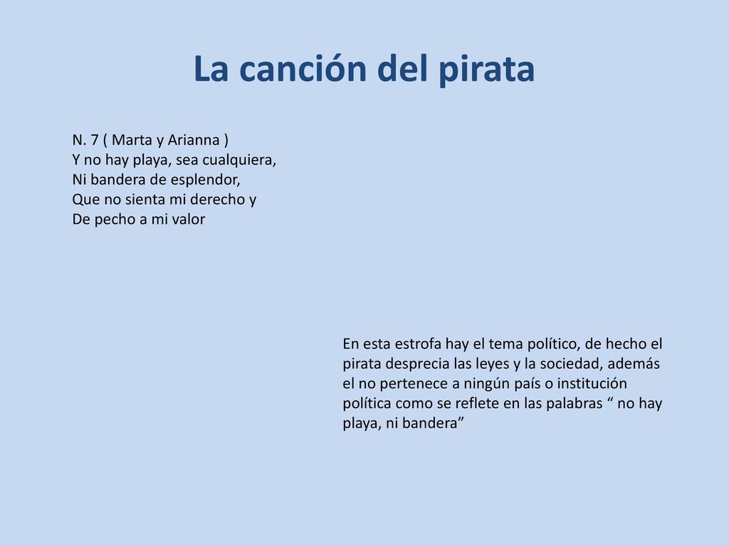 La canción del pirata N. 7 ( Marta y Arianna )