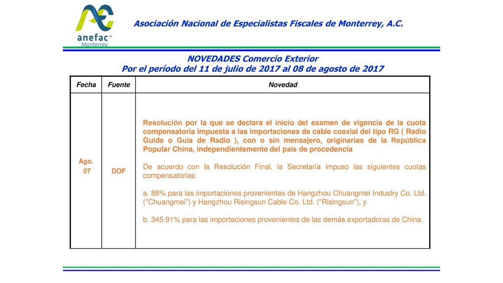 Asociación Nacional de Especialistas Fiscales de Monterrey, A.C.