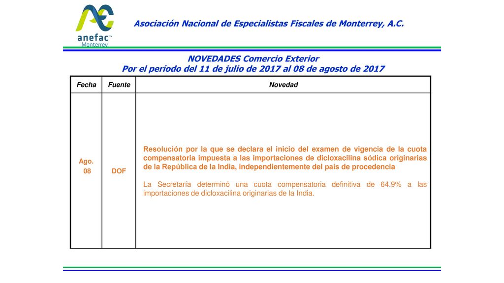 Asociación Nacional de Especialistas Fiscales de Monterrey, A.C.