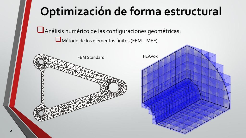 Objetivo Implementar un optimizador de forma para FEAVox.