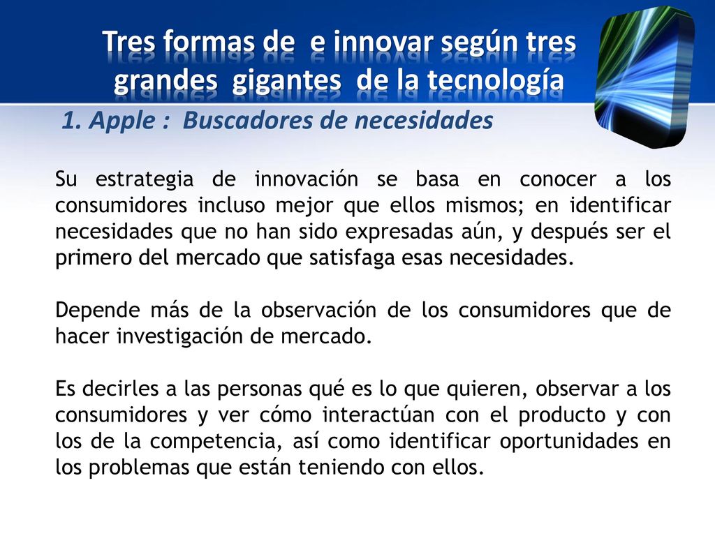 Tres formas de e innovar según tres grandes gigantes de la tecnología