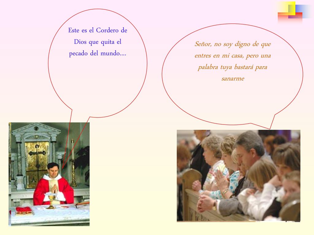 Este es el Cordero de Dios que quita el pecado del mundo....
