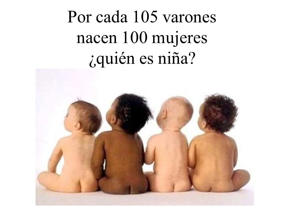 Por cada 105 varones nacen 100 mujeres ¿quién es niña