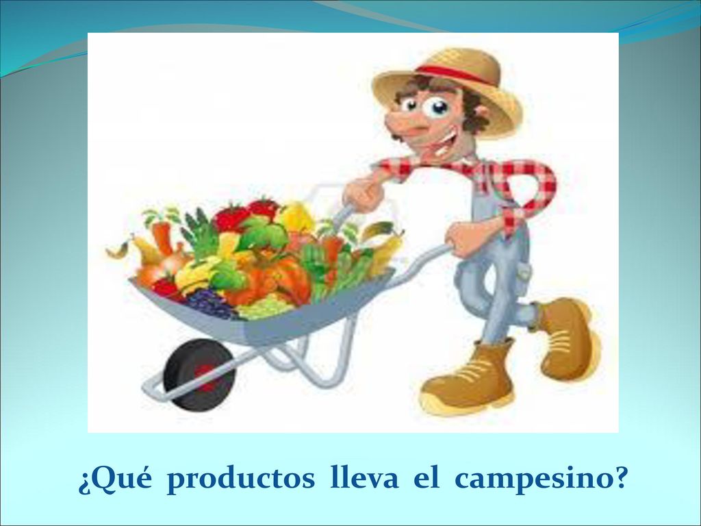 ¿Qué productos lleva el campesino