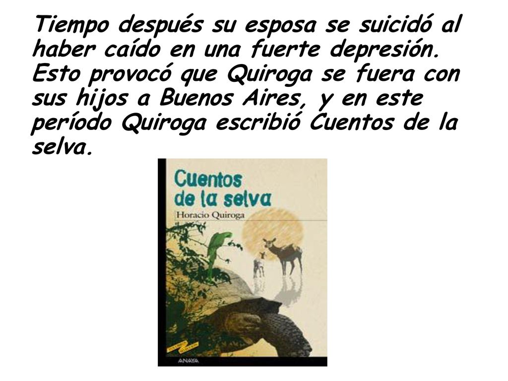 Tiempo después su esposa se suicidó al haber caído en una fuerte depresión.