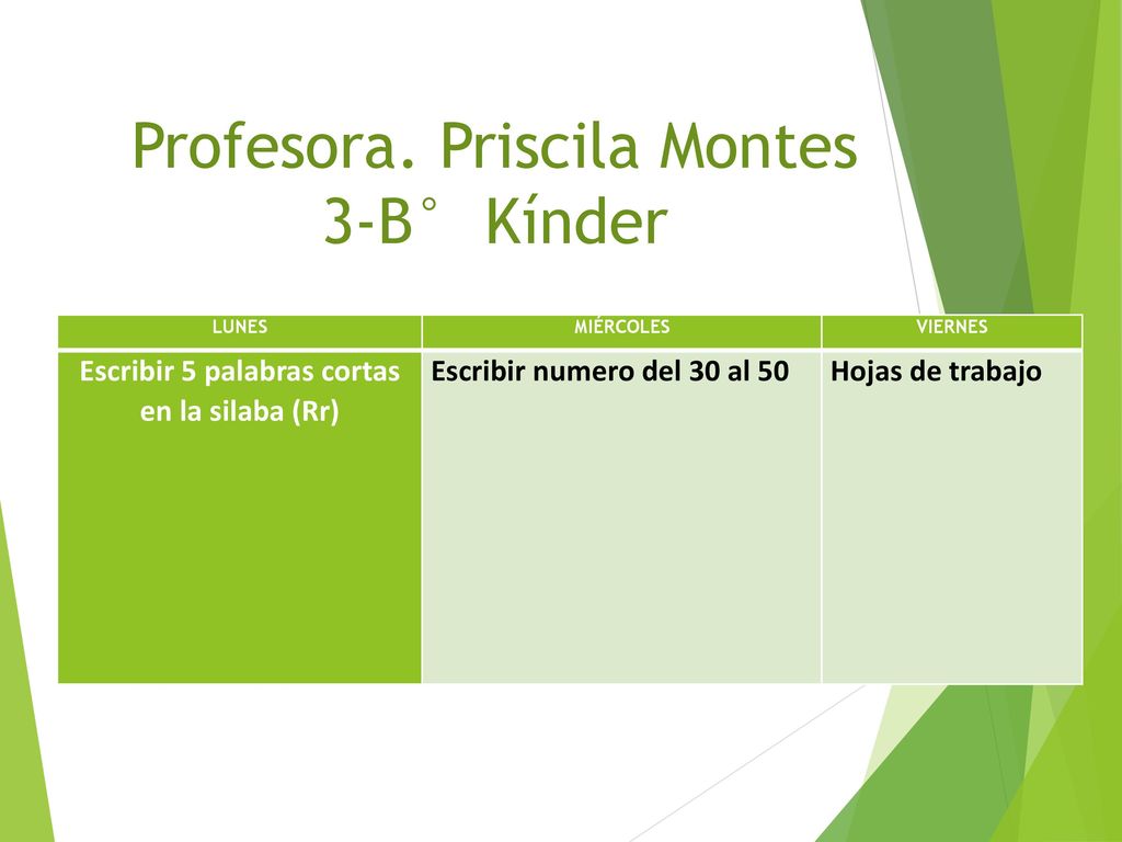 Escribir 5 palabras cortas en la silaba (Rr)