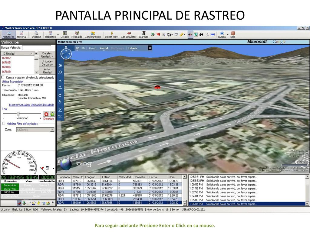 Para seguir adelante Presione Enter o Click en su mouse.