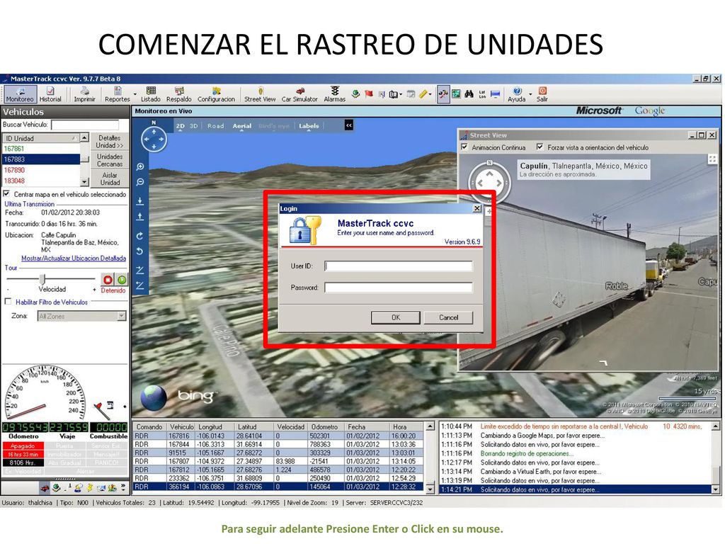 Para seguir adelante Presione Enter o Click en su mouse.