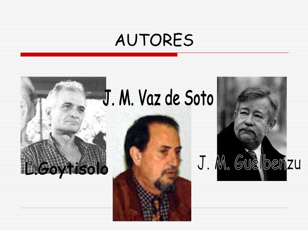 AUTORES J. M. Vaz de Soto J. M. Guelbenzu L.Goytisolo