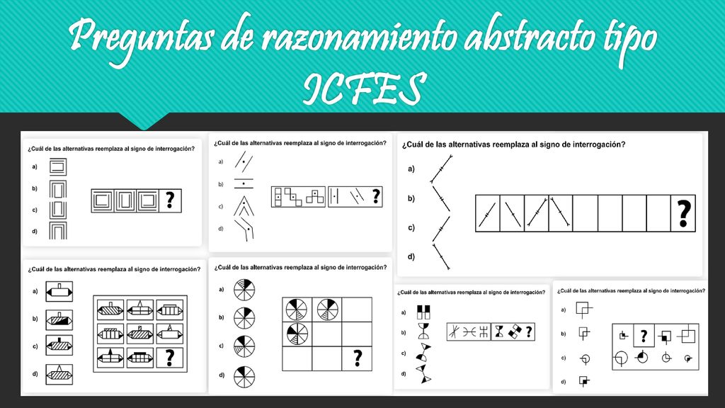 Preguntas de razonamiento abstracto tipo ICFES