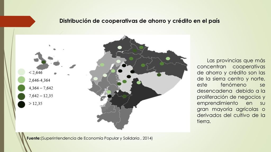 Distribución de cooperativas de ahorro y crédito en el país