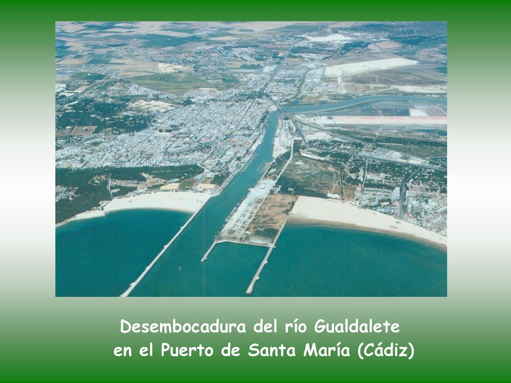 Desembocadura del río Gualdalete en el Puerto de Santa María (Cádiz)