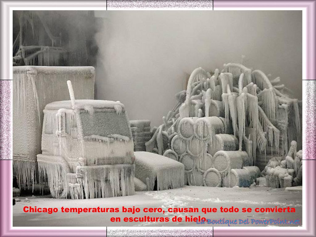 Chicago temperaturas bajo cero, causan que todo se convierta en esculturas de hielo.