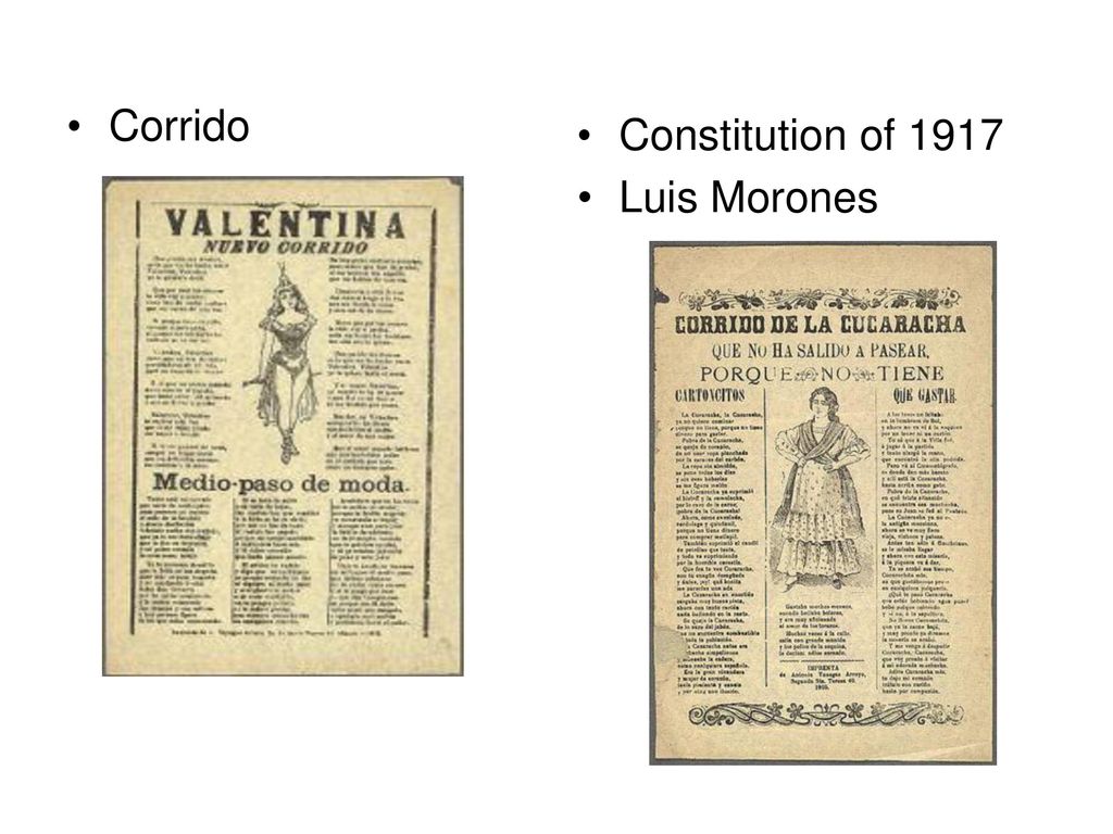Corrido Constitution of 1917 Luis Morones