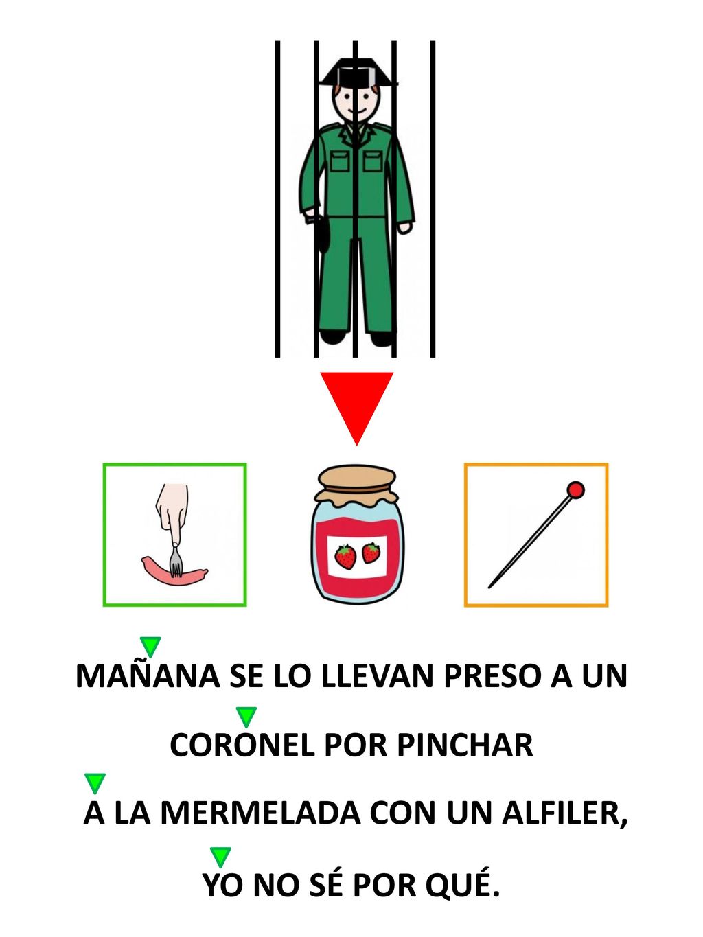 MAÑANA SE LO LLEVAN PRESO A UN A LA MERMELADA CON UN ALFILER,