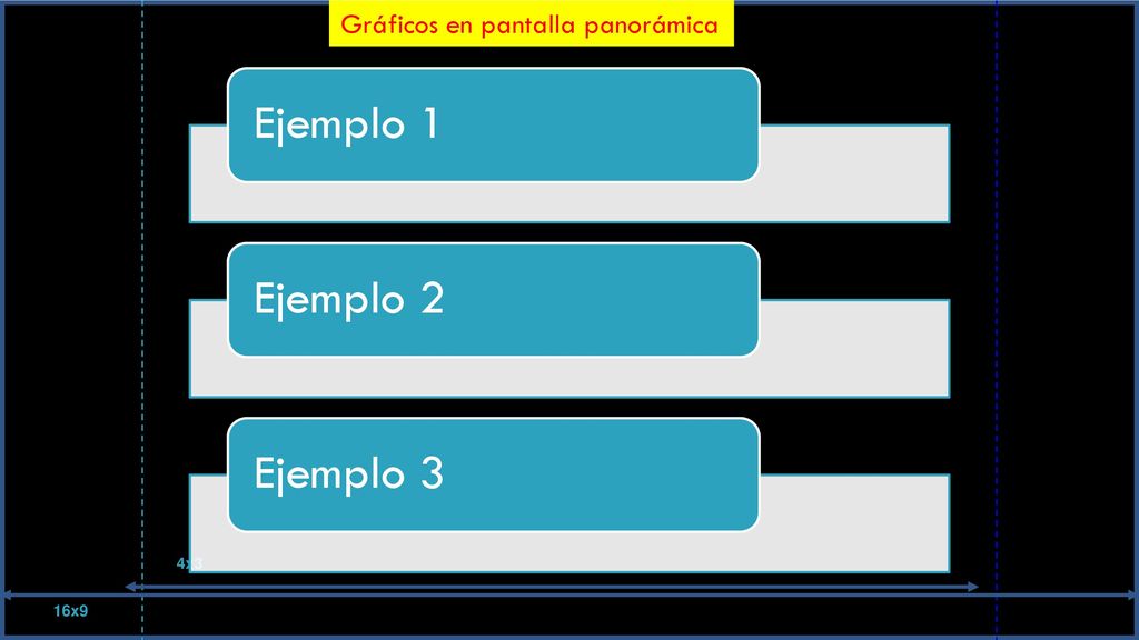 Ejemplo 1 Ejemplo 2 Ejemplo 3 Gráficos en pantalla panorámica
