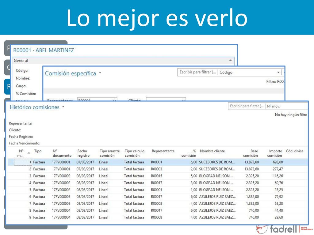 Lo mejor es verlo Productos Clientes Representantes Pedidos Almacenes