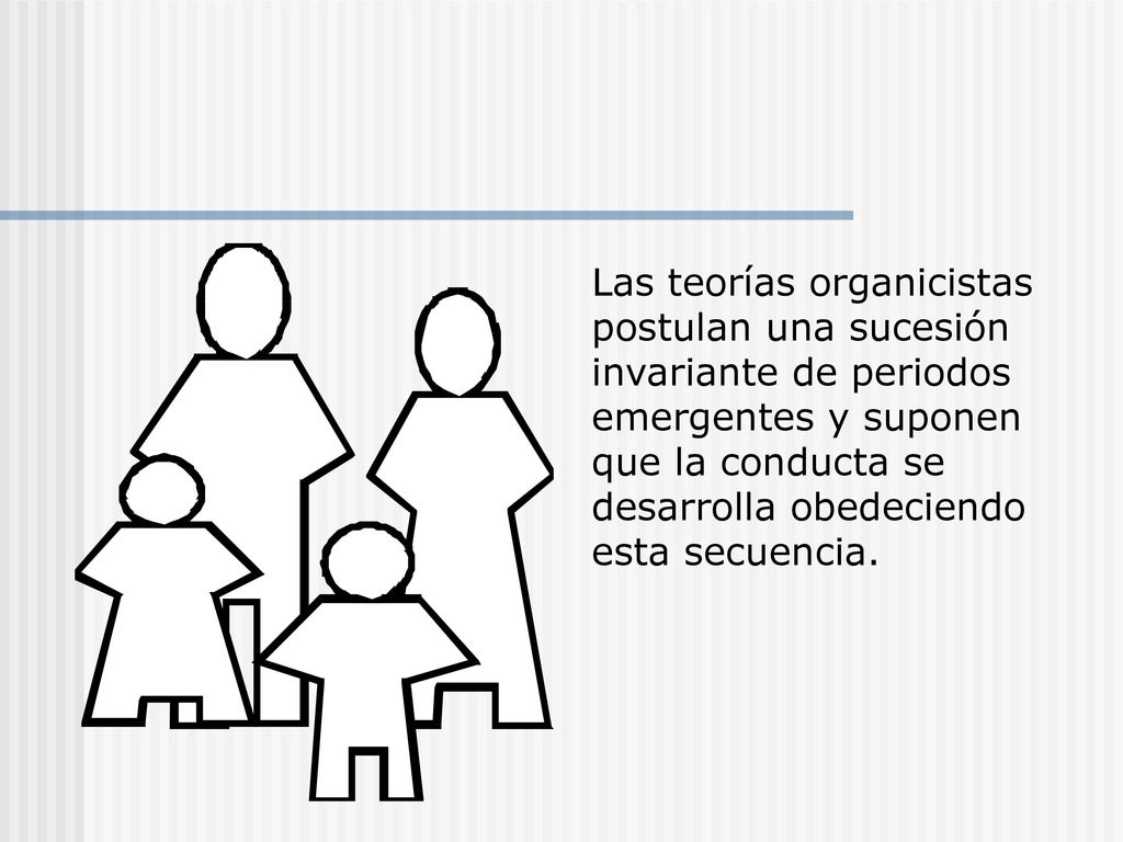 Las teorías organicistas postulan una sucesión invariante de periodos emergentes y suponen que la conducta se desarrolla obedeciendo esta secuencia.