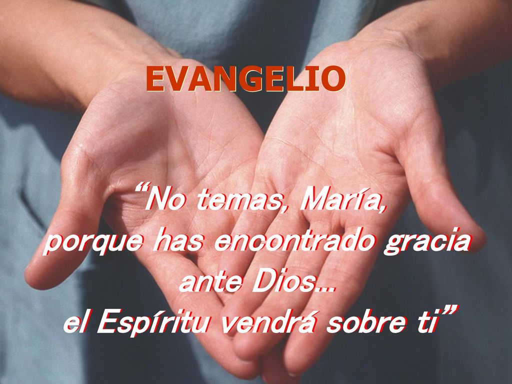 porque has encontrado gracia el Espíritu vendrá sobre ti