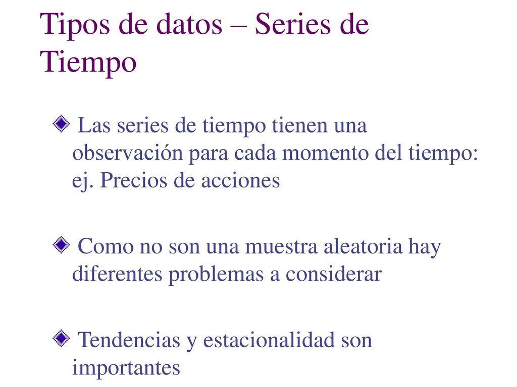 Tipos de datos – Series de Tiempo