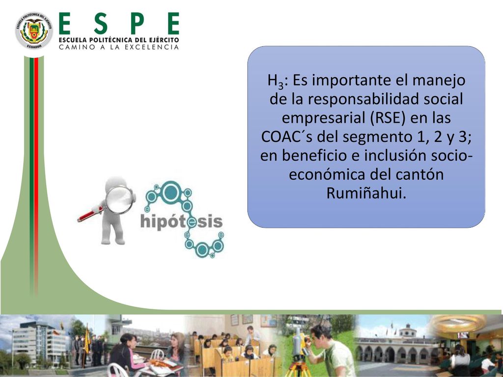 H3: Es importante el manejo de la responsabilidad social empresarial (RSE) en las COAC´s del segmento 1, 2 y 3; en beneficio e inclusión socio-económica del cantón Rumiñahui.