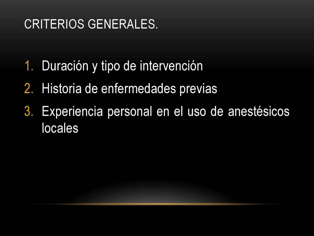 Duración y tipo de intervención Historia de enfermedades previas