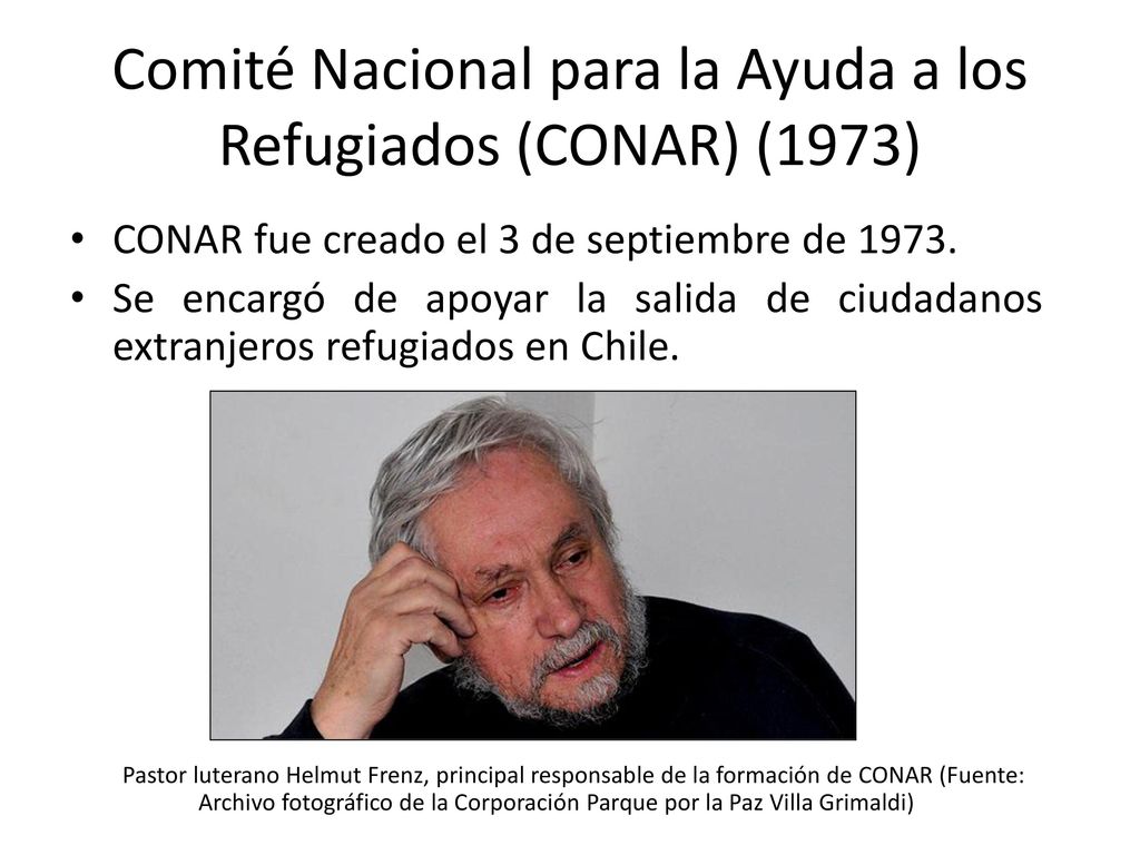 Comité Nacional para la Ayuda a los Refugiados (CONAR) (1973)