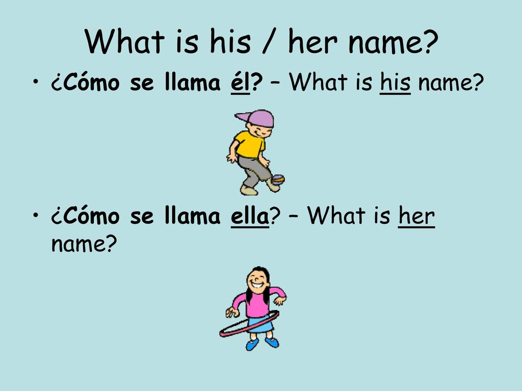 What is his / her name ¿Cómo se llama él – What is his name