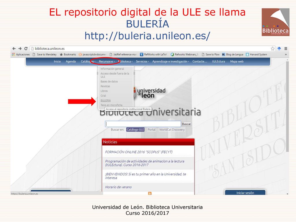 EL repositorio digital de la ULE se llama BULERÍA