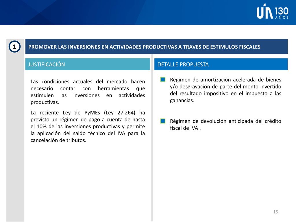 PROMOVER LAS INVERSIONES EN ACTIVIDADES PRODUCTIVAS A TRAVES DE ESTIMULOS FISCALES