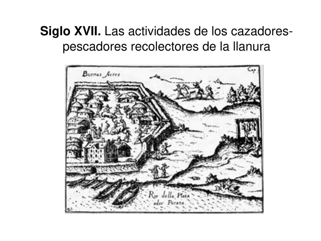 Siglo XVII. Las actividades de los cazadores-pescadores recolectores de la llanura