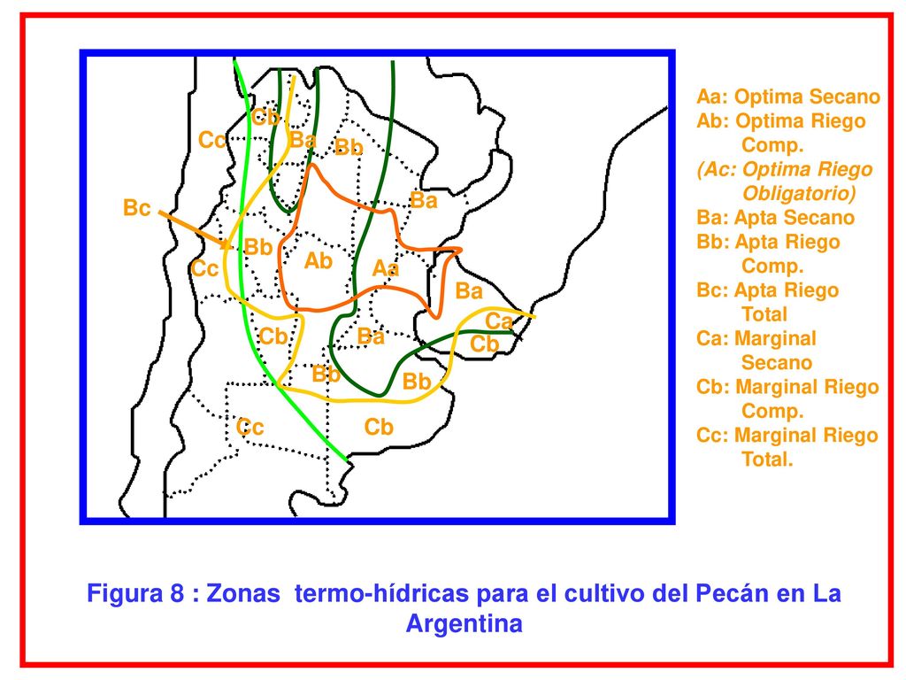 Aa: Optima Secano Ab: Optima Riego Comp. (Ac: Optima Riego Obligatorio) Ba: Apta Secano. Bb: Apta Riego Comp.