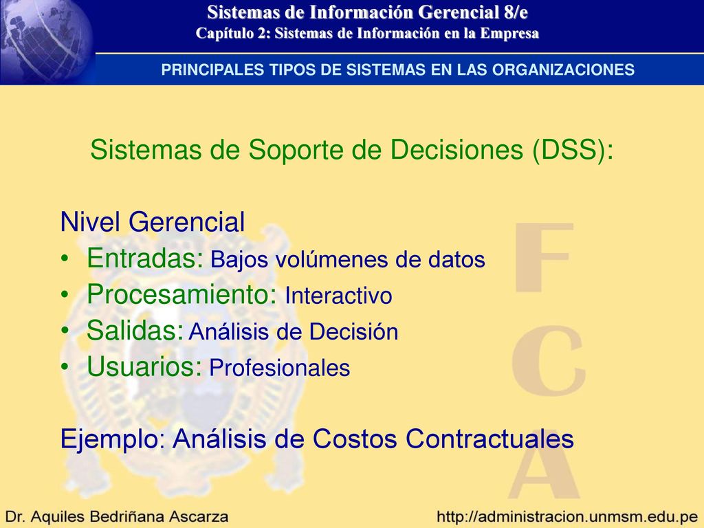 PRINCIPALES TIPOS DE SISTEMAS EN LAS ORGANIZACIONES