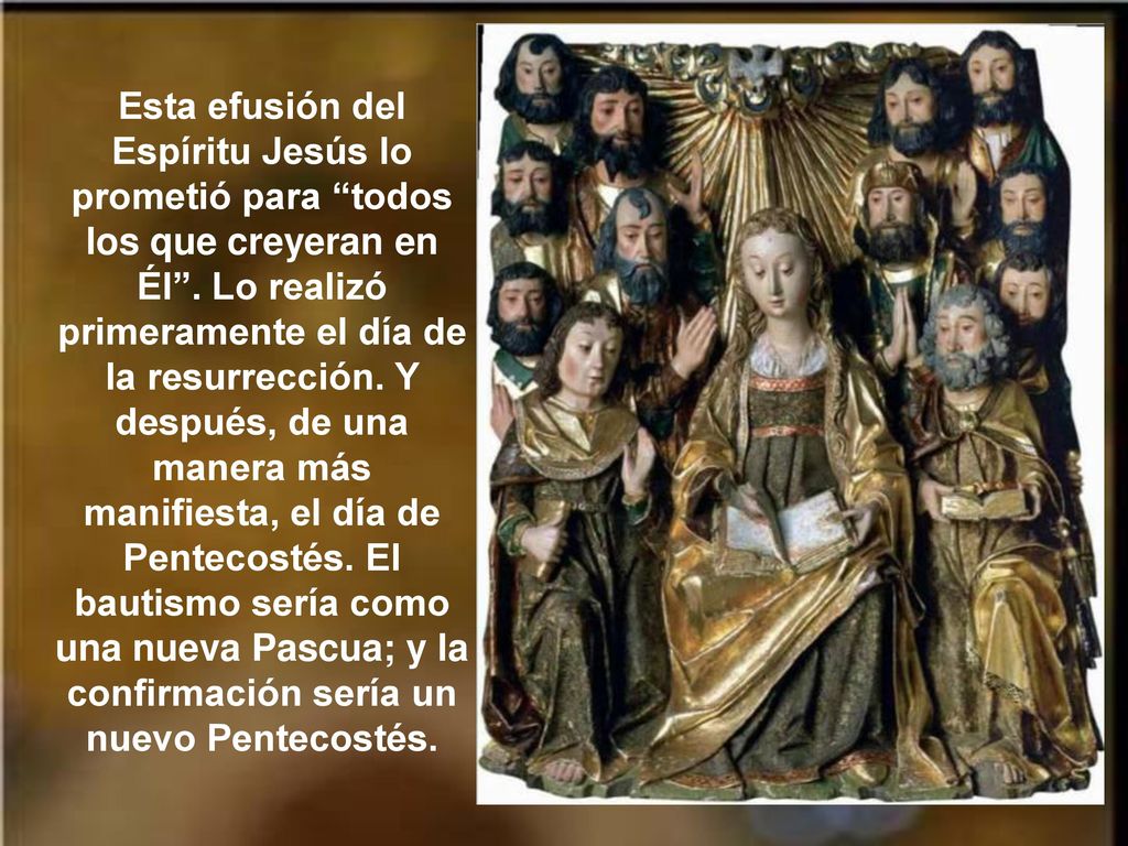 Esta efusión del Espíritu Jesús lo prometió para todos los que creyeran en Él .