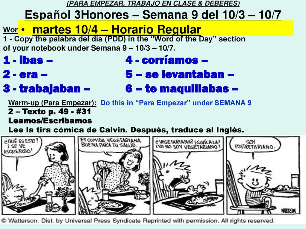 martes 10/4 – Horario Regular 1 - ibas – 4 - corríamos –