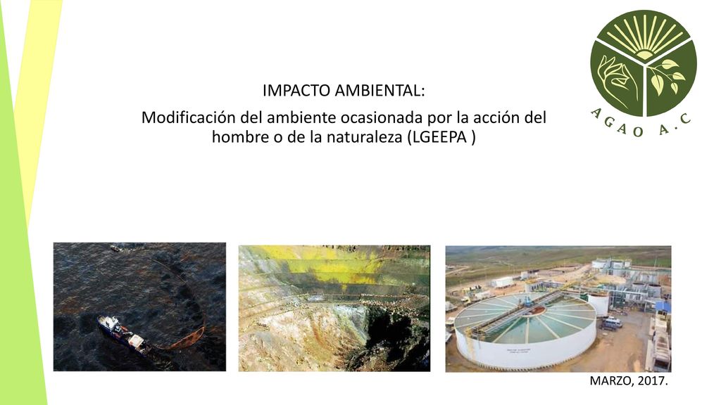 IMPACTO AMBIENTAL: Modificación del ambiente ocasionada por la acción del hombre o de la naturaleza (LGEEPA )