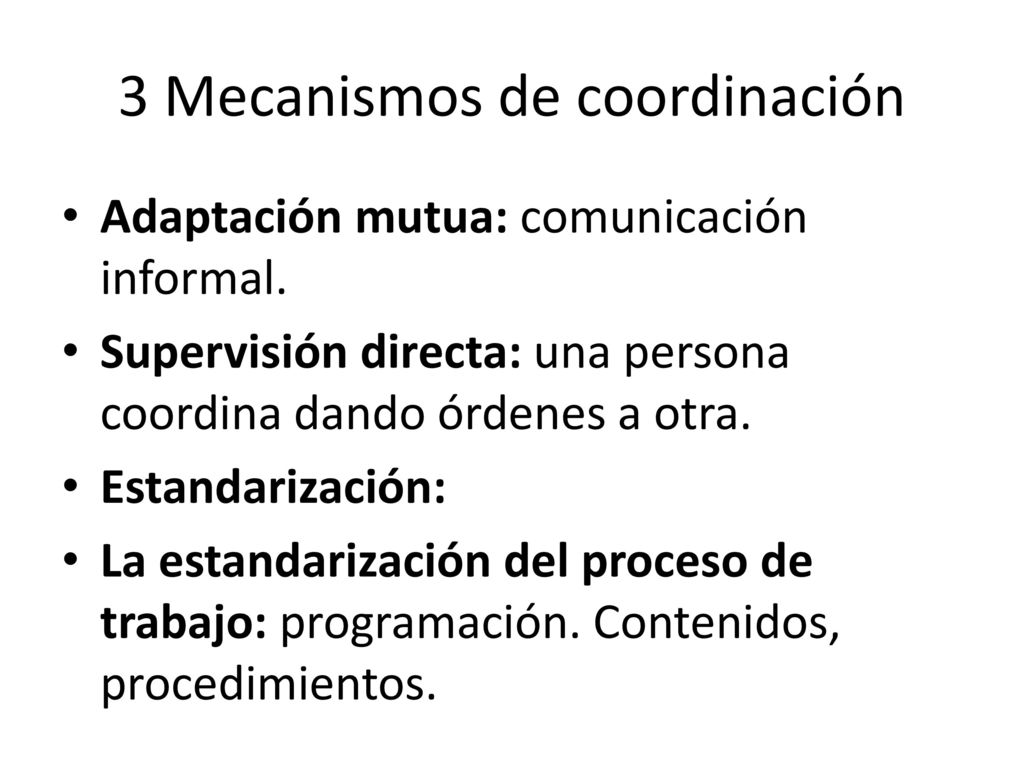 3 Mecanismos de coordinación