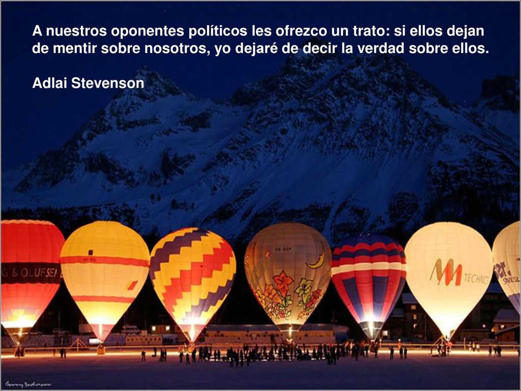 A nuestros oponentes políticos les ofrezco un trato: si ellos dejan